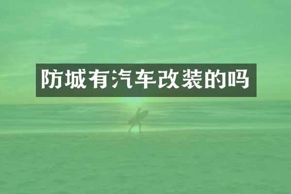 防城有汽车改装的吗