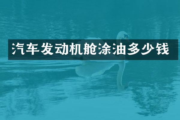 汽车发动机舱涂油多少钱
