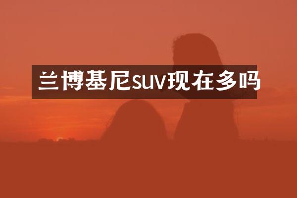 兰博基尼suv现在多吗