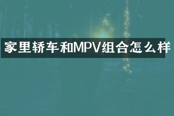 家里轿车和MPV组合怎么样