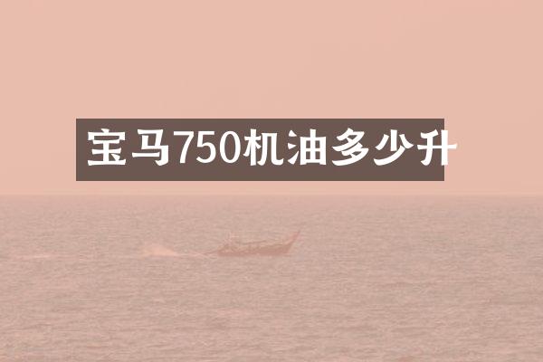 宝马750机油多少升