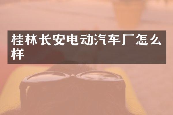 桂林长安电动汽车厂怎么样