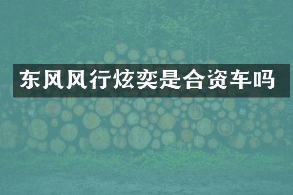 东风风行炫奕是合资车吗