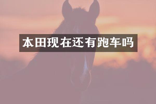 本田现在还有跑车吗