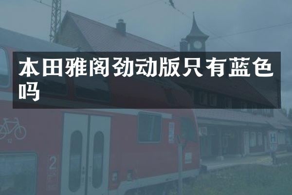 本田雅阁劲动版只有蓝色吗