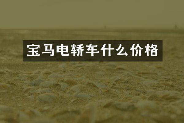 宝马电轿车什么价格