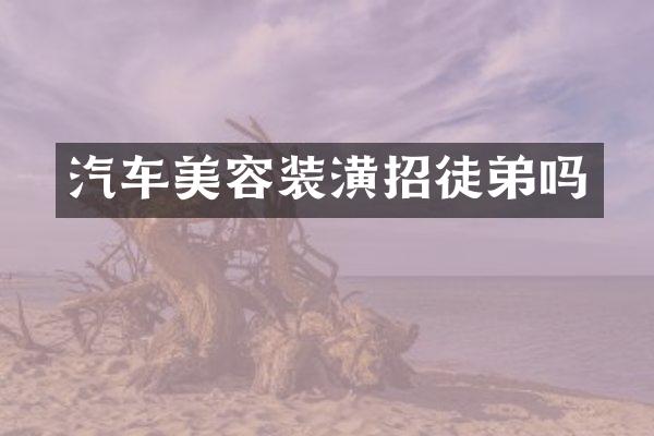 汽车美容装潢招徒弟吗