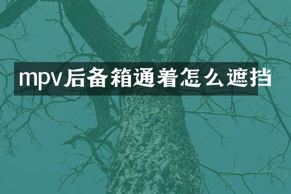 mpv后备箱通着怎么遮挡