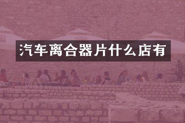 汽车离合器片什么店有