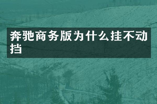 奔驰商务版为什么挂不动挡