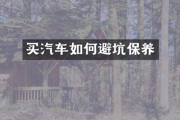 买汽车如何避坑保养