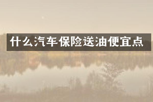 什么汽车保险送油便宜点