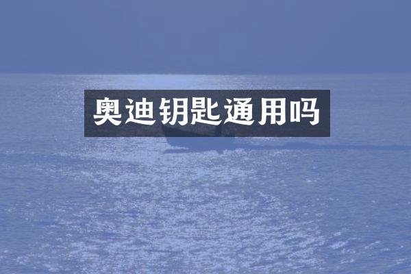 奥迪钥匙通用吗