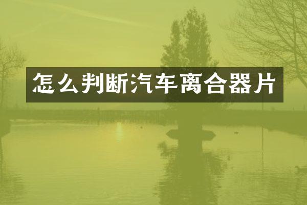 怎么判断汽车离合器片