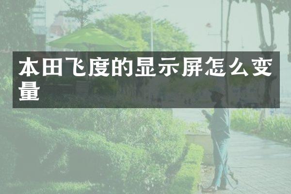 本田飞度的显示屏怎么变量