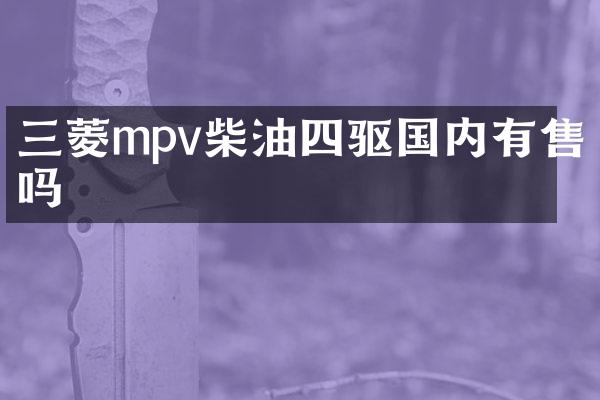 三菱mpv柴油四驱国内有售吗