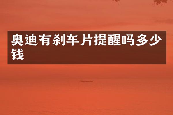 奥迪有刹车片提醒吗多少钱