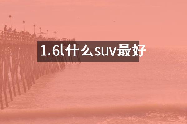 1.6l什么suv最好