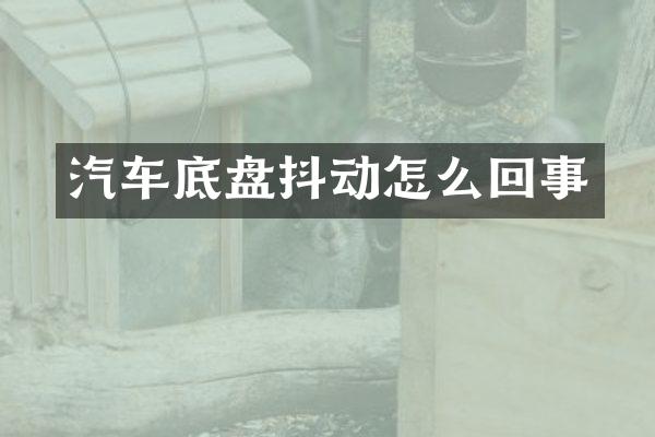 汽车底盘抖动怎么回事