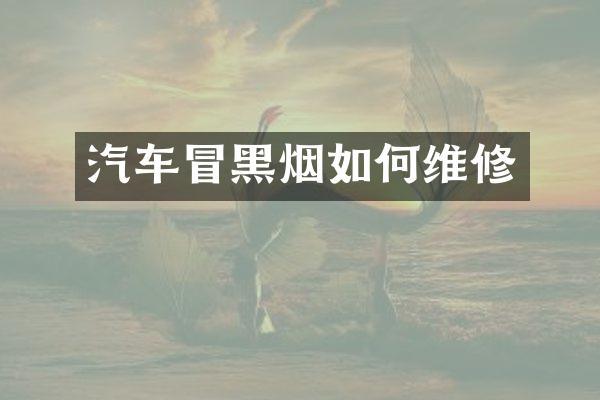 汽车冒黑烟如修