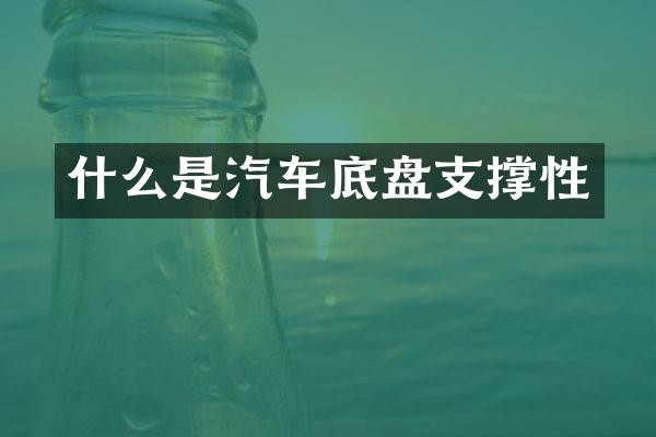 什么是汽车底盘支撑性