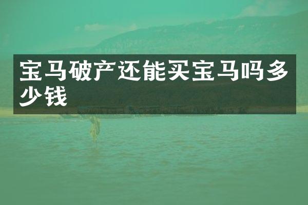 宝马破产还能买宝马吗多少钱