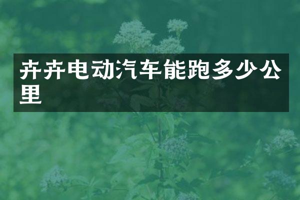 卉卉电动汽车能跑多少公里