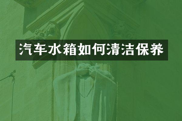 汽车水箱如何清洁保养