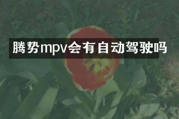 腾势mpv会有自动驾驶吗