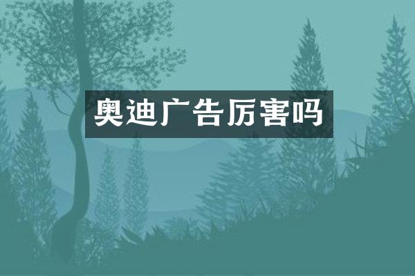 奥迪广告厉害吗