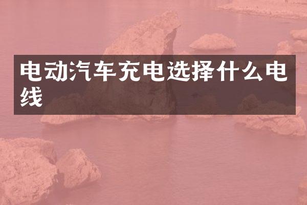 电动汽车充电选择什么电线