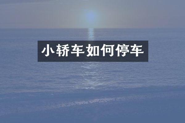 小轿车如何停车