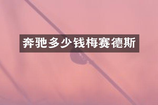 奔驰多少钱梅赛德斯