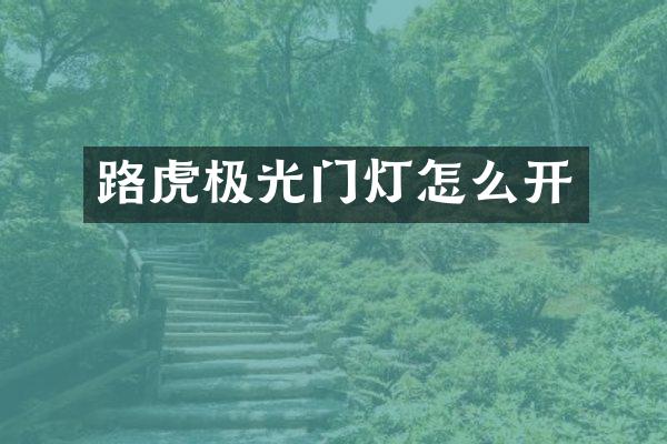路虎极光门灯怎么开