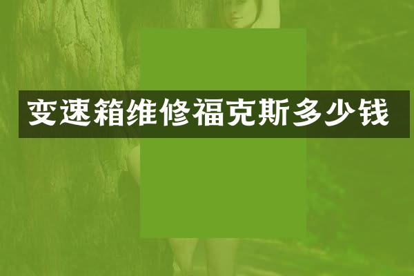 变速箱维修福克斯多少钱