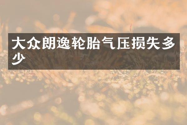 大众朗逸轮胎气压损失多少