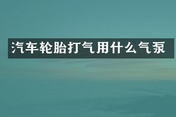 汽车轮胎打气用什么气泵