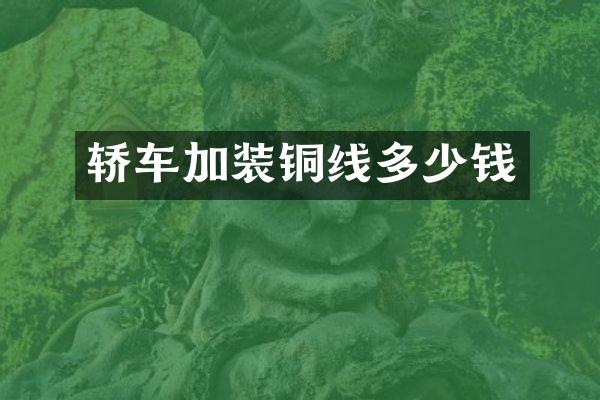 轿车加装铜线多少钱
