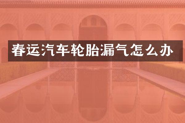 春运汽车轮胎漏气怎么办