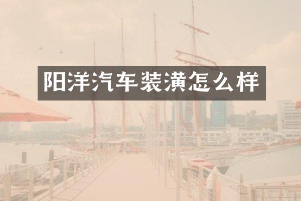 阳洋汽车装潢怎么样