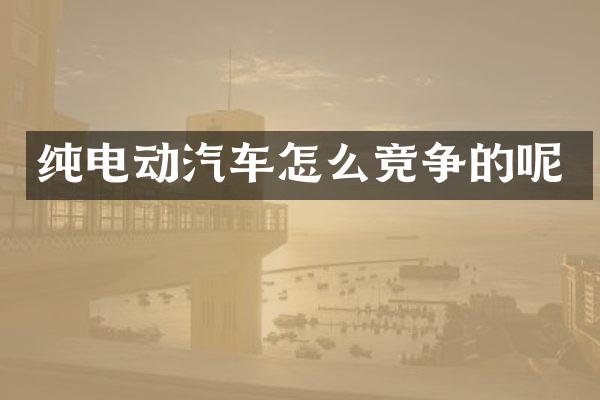 纯电动汽车怎么竞争的呢