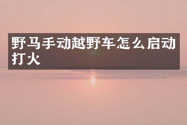 野马手动越野车怎么启动打火