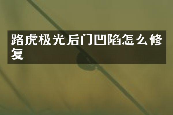 路虎极光后门凹陷怎么修复