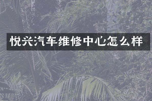 悦兴汽车维修中心怎么样