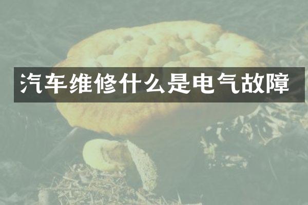 汽车维修什么是电气故障