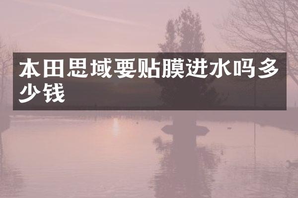 本田思域要贴膜进水吗多少钱