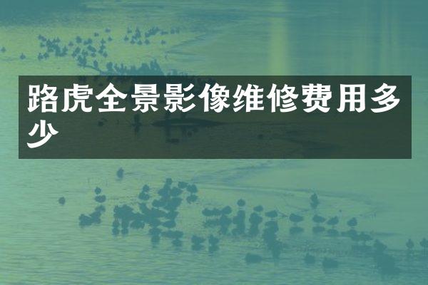 路虎全景影像维修费用多少