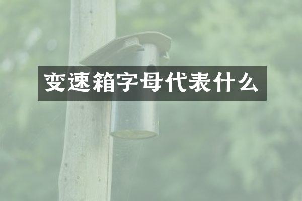 变速箱字母代表什么