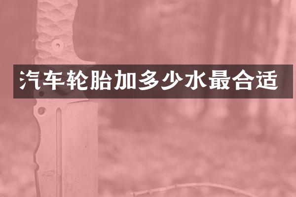 汽车轮胎加多少水最合适