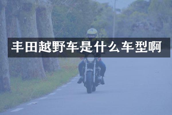 丰田越野车是什么车型啊